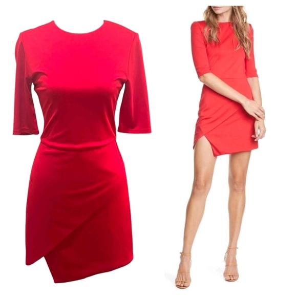 Alice + Olivia Dresses & Skirts - Alice + Olivia Nova Asymmetrical Mini Dress Size 6